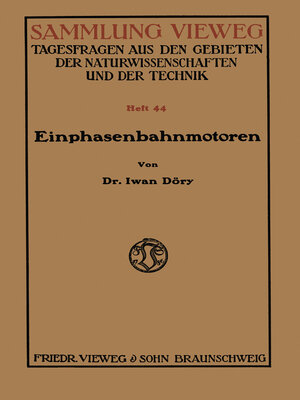 cover image of Einphasenbahnmotoren